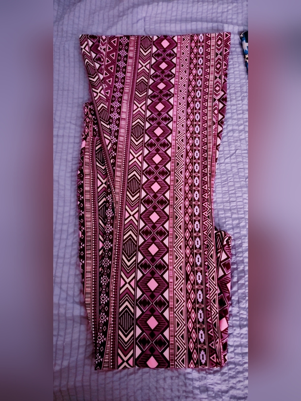 Dalia Collection Pink and Black Tribal Flare Pants - Picture 10 of 13
